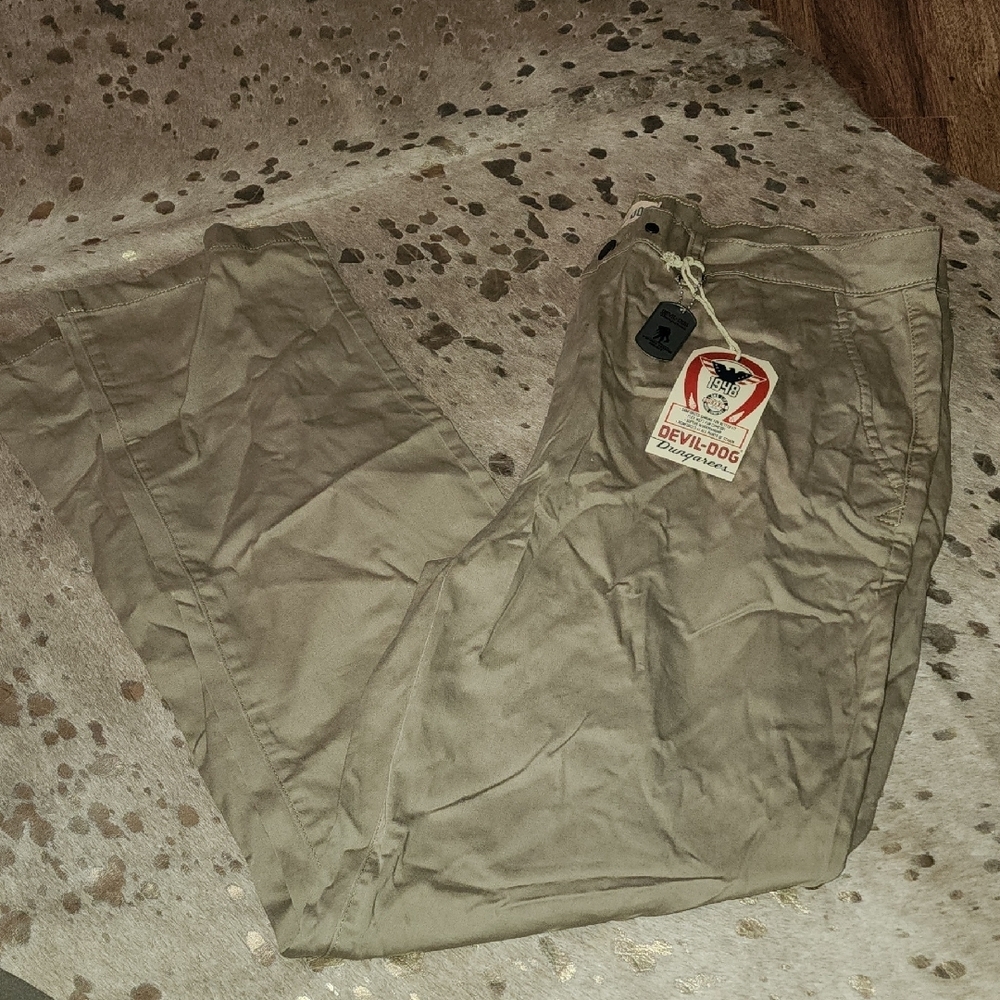 Tan Chinos with Relaxed Straight-Leg Cut